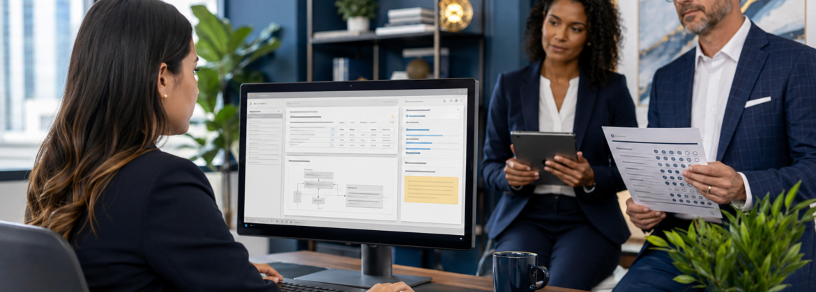 Accounting candidate completing a realistic skills assessment before a CPA firm makes a hiring offer.