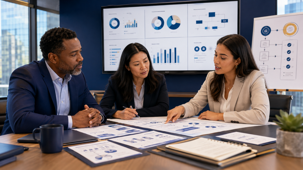 CPA firm leaders evaluating an accountant’s results, capability, professional judgment, and readiness for greater responsibility.