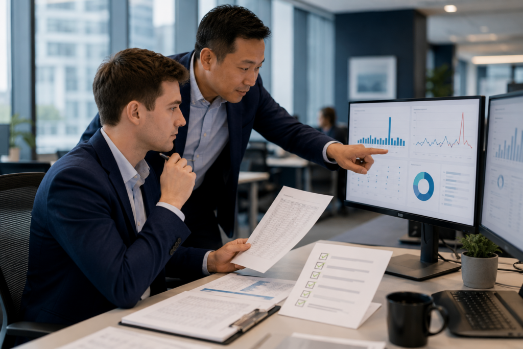 CPA firm manager teaching junior accountant to question accounting work instead of only completing checklist steps