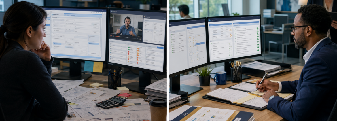 Comparison between completing Lacerte product training and demonstrating professional tax-preparation readiness.