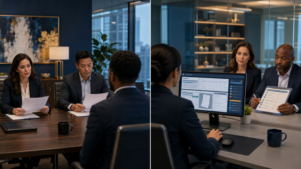 Comparison between hiring from résumés and interviews alone and evaluating demonstrated accounting capability.