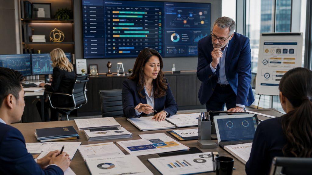 CPA firm manager controlling engagement deadlines, quality gates, scope changes, review flow, and team leverage