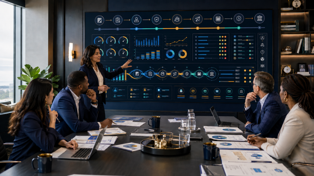 CPA firm leaders tracing work from WIP through billing and receivables into collected cash