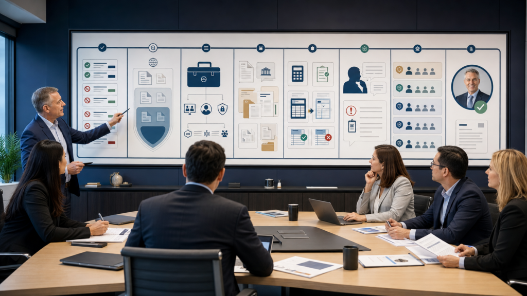 CPA firm leaders training accountants to use approved AI tools, protect client data, verify sources, review generated work, document AI use, and route final conclusions to human approval