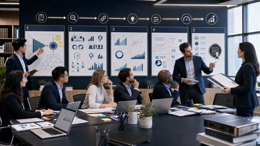 CPA manager training accountants to analyze business value drivers, cash flow, risk, valuation approaches, and assumptions while escalating formal valuation conclusions to a specialist