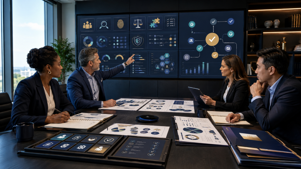 CPA firm leaders screening a prospective client for integrity, risk, scope, payment, information quality, and team capacity