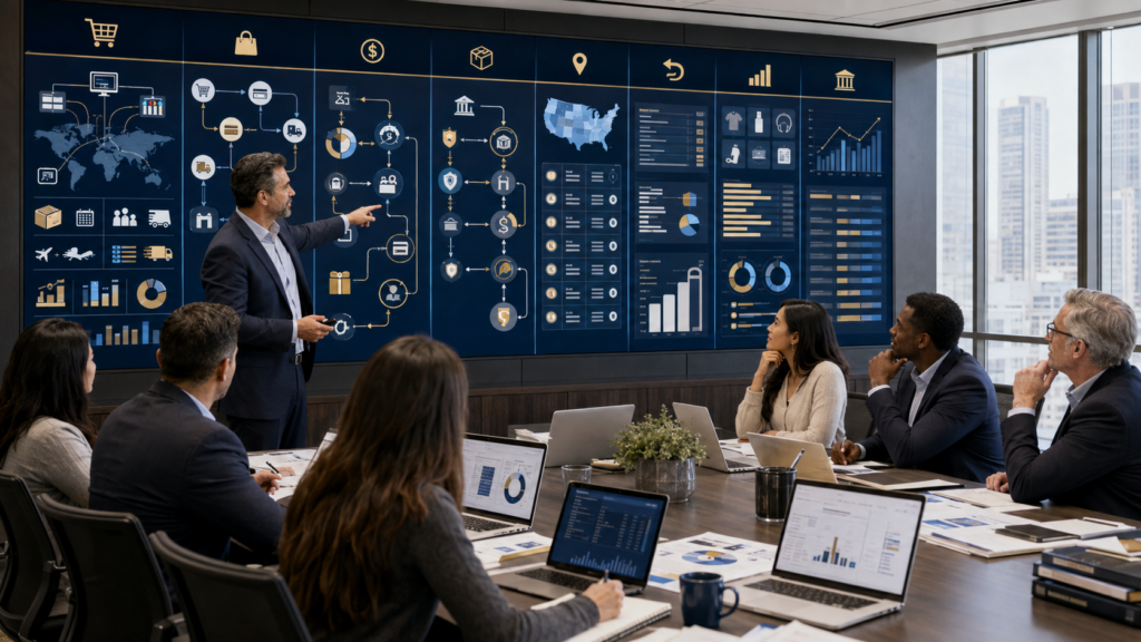 CPA manager training accountants to connect ecommerce orders, revenue, marketplace settlements, inventory, returns, sales tax, advertising, margin, and cash flow