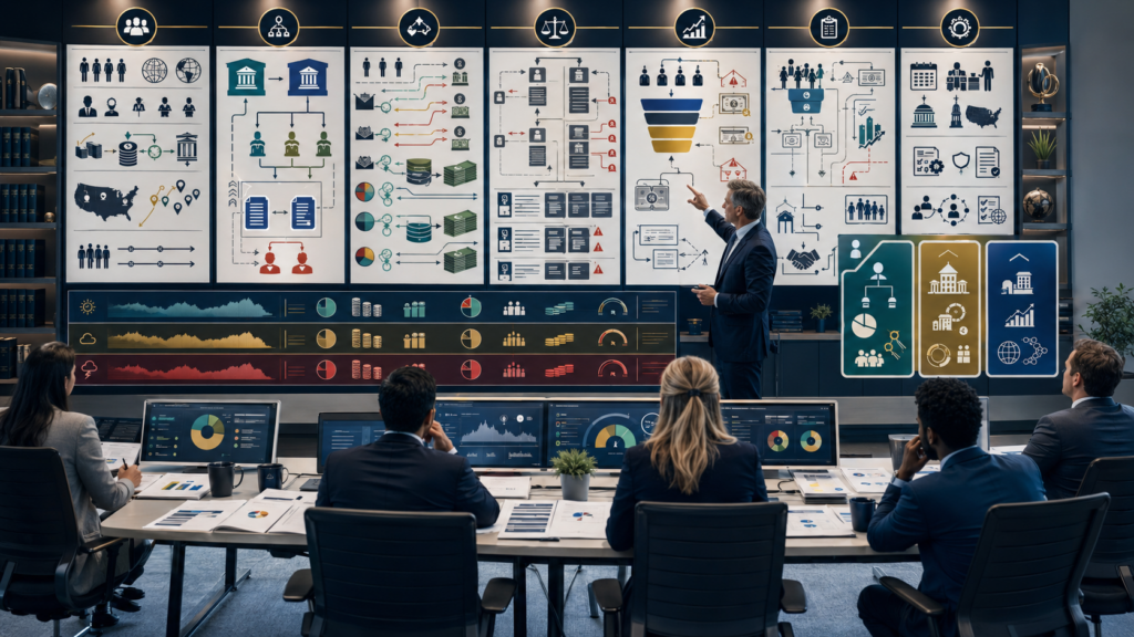 CPA manager training accountants to compare LLC, S corporation, partnership, and C corporation structures across tax, payroll, ownership, capital, liability, and exit planning