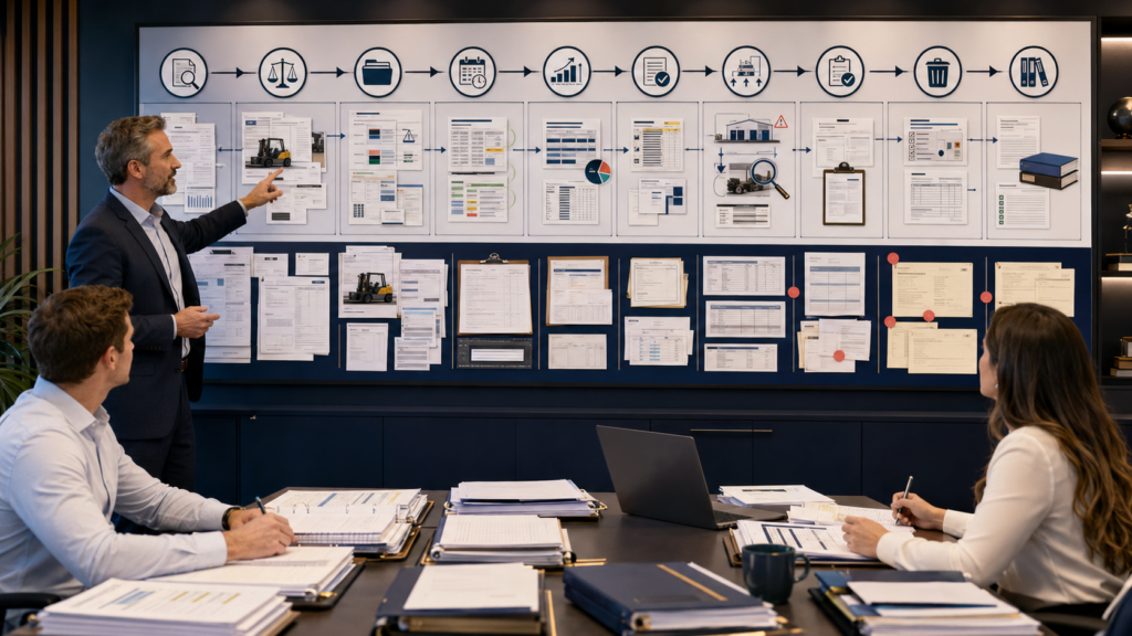 CPA manager training staff accountants to document fixed asset acquisitions, depreciation, physical verification, disposals, and general ledger reconciliation
