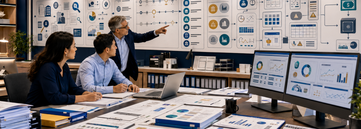 CPA staff accountants building a review-ready ASC 842 lease accounting file by tracing contracts through embedded lease identification, lease term, discount rate, classification, right-of-use assets, liabilities, journal entries, modifications, reconciliation, and disclosure