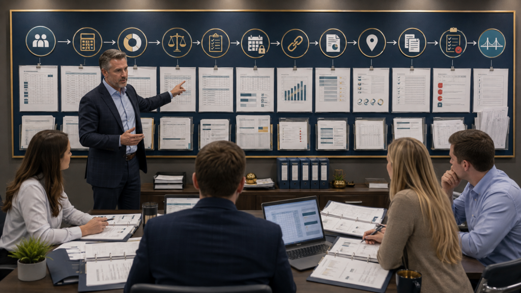 CPA manager training accounting staff to reconcile payroll registers, tax liabilities, federal deposits, Form 941, state payroll returns, and year-end wage reporting