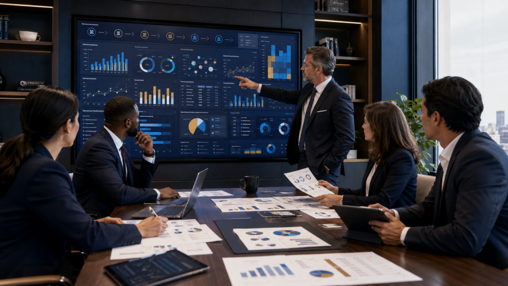CPA firm leaders comparing revenue per professional with pricing, leverage, realization, margin, quality, workload, and staff development.