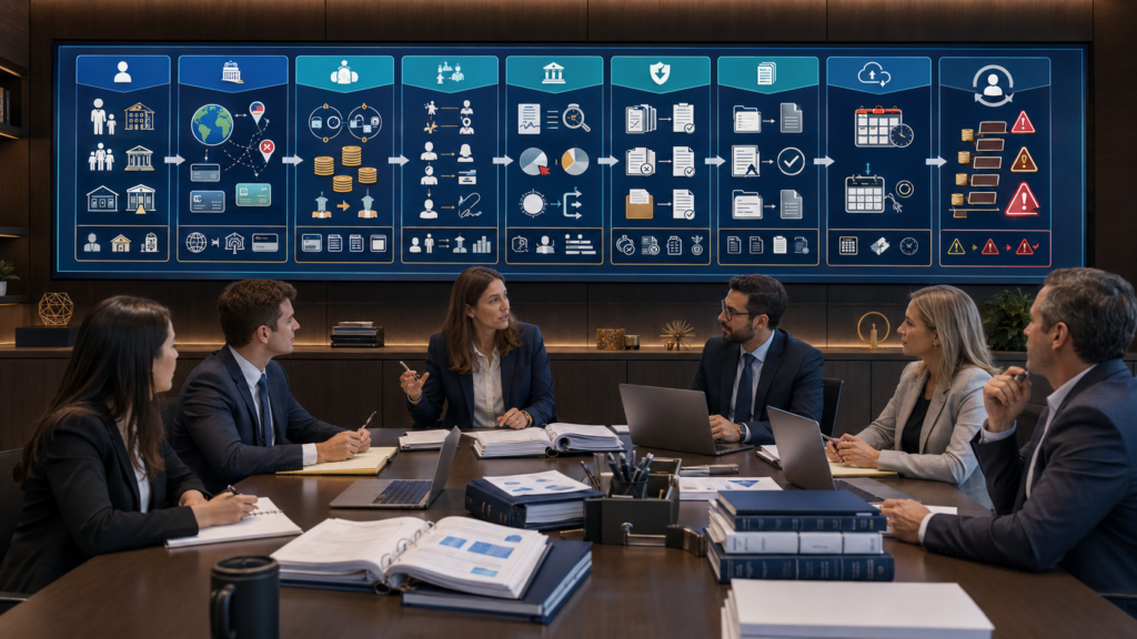 CPA tax manager training staff accountants to identify U.S. FBAR filers, foreign financial accounts, financial interests, signature authority, aggregate maximum values, Form 8938 differences, BSA e-filing controls, and penalty escalation