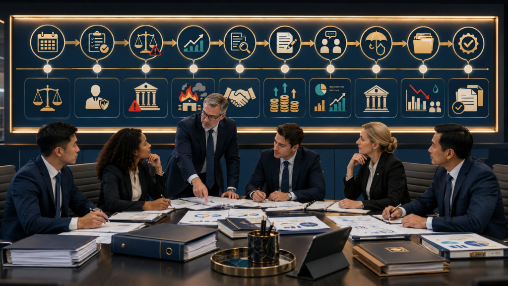 CPA manager training staff accountants to apply ASC 855 from balance-sheet date through financial statement issuance by distinguishing recognized and nonrecognized subsequent events, updating estimates, preparing disclosures, and documenting issuance-date review